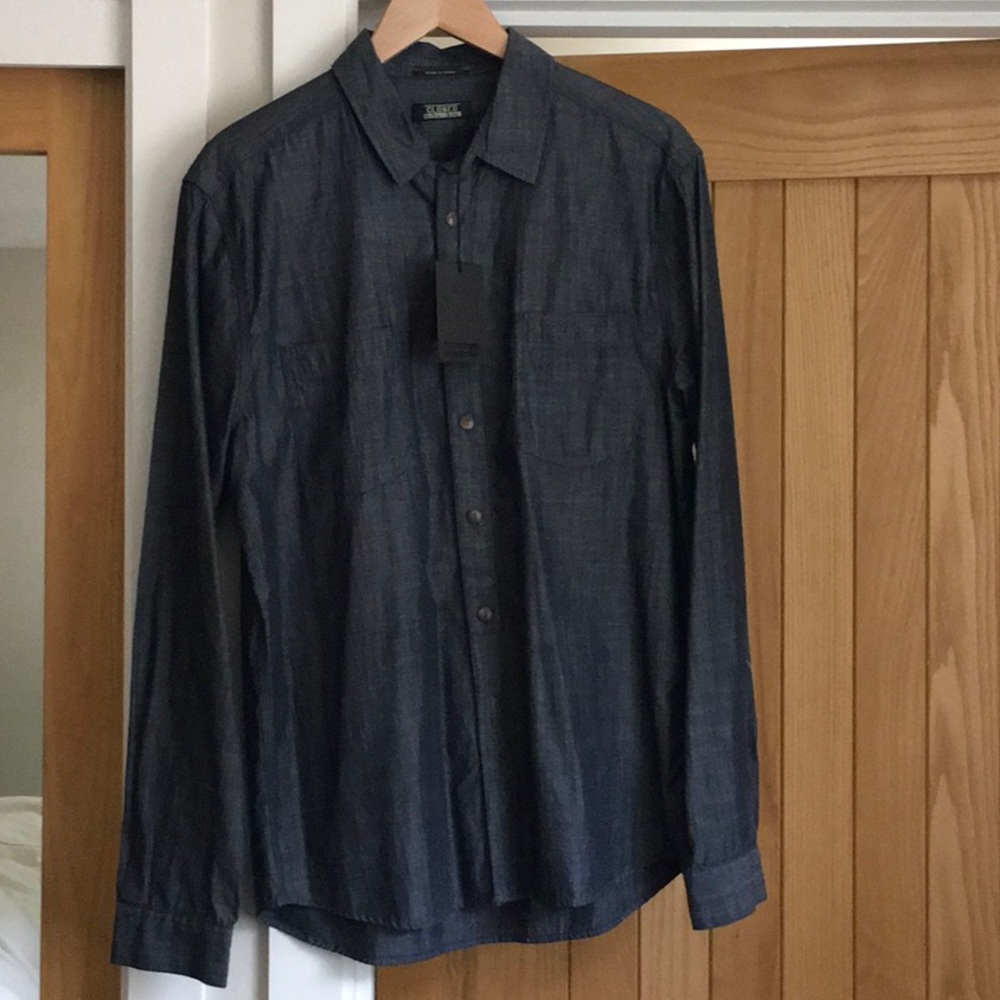 NWT Closed Chambray Stamford Shirt Dark Blue, L - Picture 13 of 13